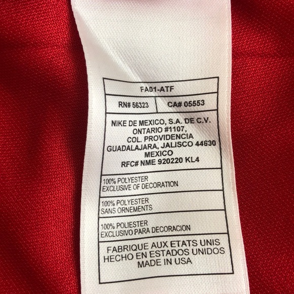 Nike Red Dri-Fit Long Sleeve T-Shirt Size 2X - Picture 5 of 6